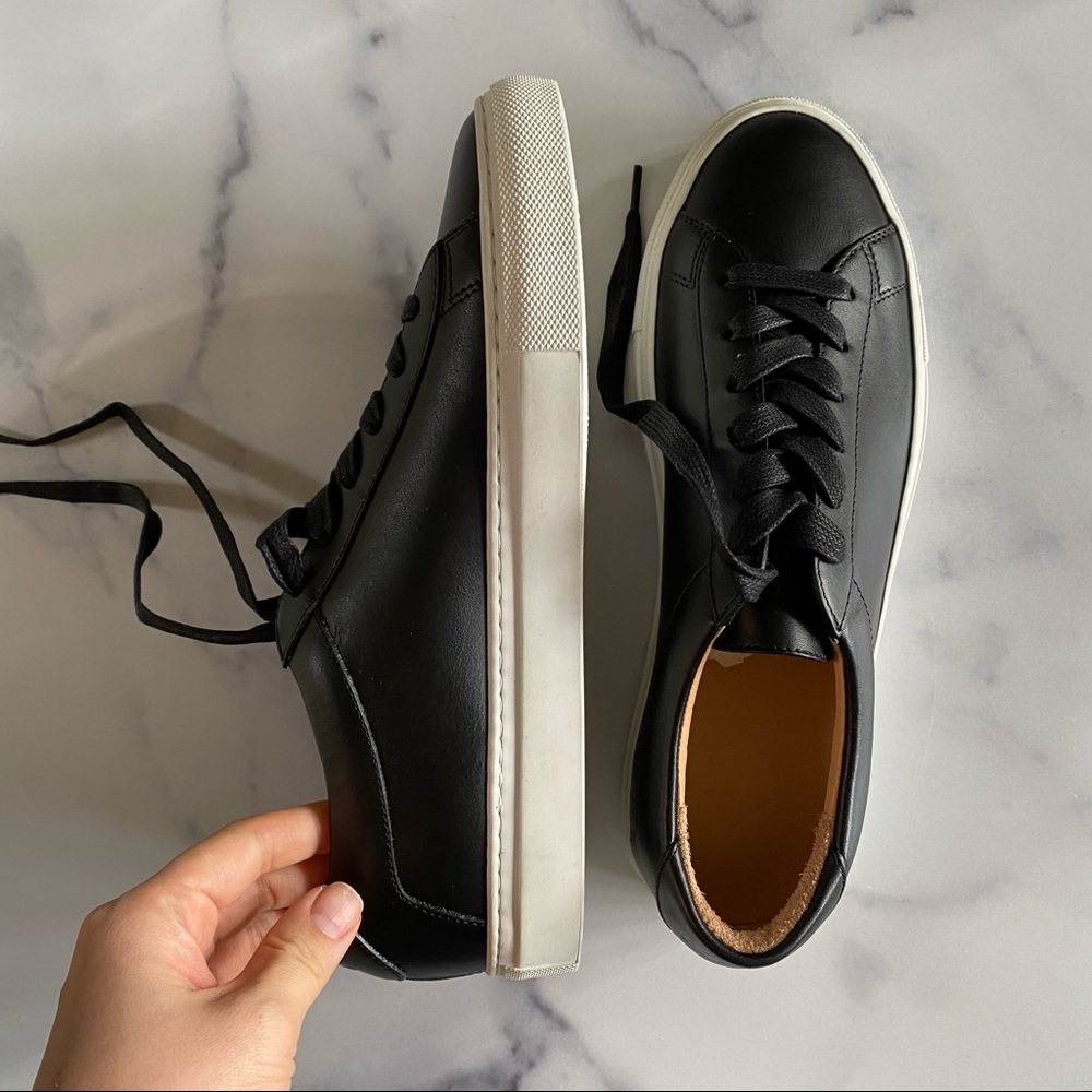 KOIO (NEW IN BOX) - Capri Low Top Leather Sneaker in Onyx - Picture 10 of 11